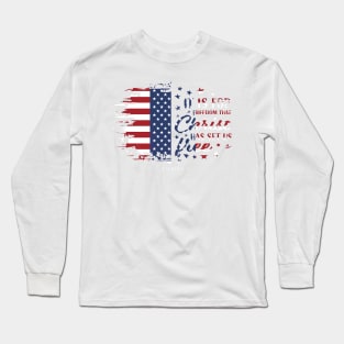 4th Of July American Flag Freedom Christian Bible Verse Premium Long Sleeve T-Shirt